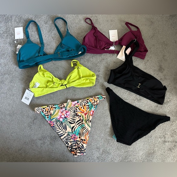 Andie Swim Bundle 4 Tops 2 Bottoms Size XL Wyndwood Santorini Caicos Tropical - Picture 8 of 9